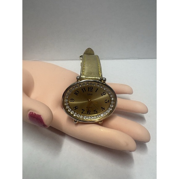 Watch Gold Tone Collezio Elegant Quartz Stainless Steel Back Needs Battery - Picture 9 of 12